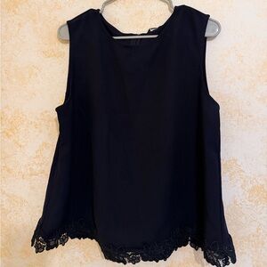Elegant Navy Blue Sleeveless Top